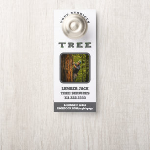 *~*  Lumber Jack Tree Services QR Door Door Hanger