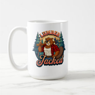 Lumber Jacked Beaver Funny Lumberjack Pun Design Coffee Mug