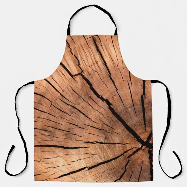 Lumber log wood tree cross section apron (Front)