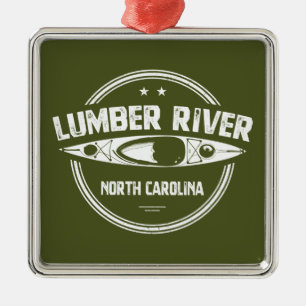 Lumber River, North Carolina Metal Tree Decoration