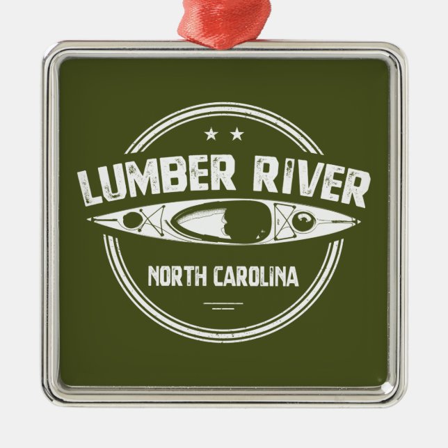 Lumber River, North Carolina Metal Tree Decoration (Front)