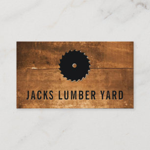 Lumber Saw Wood Panel Business Card