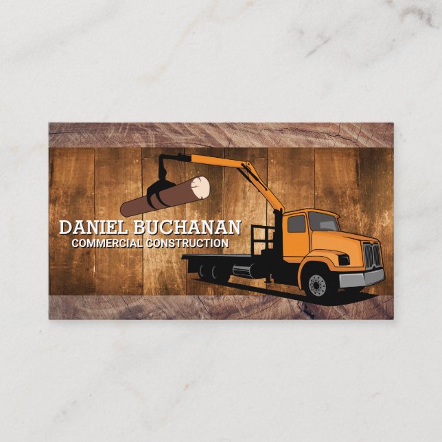 Lumber Truck Vehicle Business Card (Front)