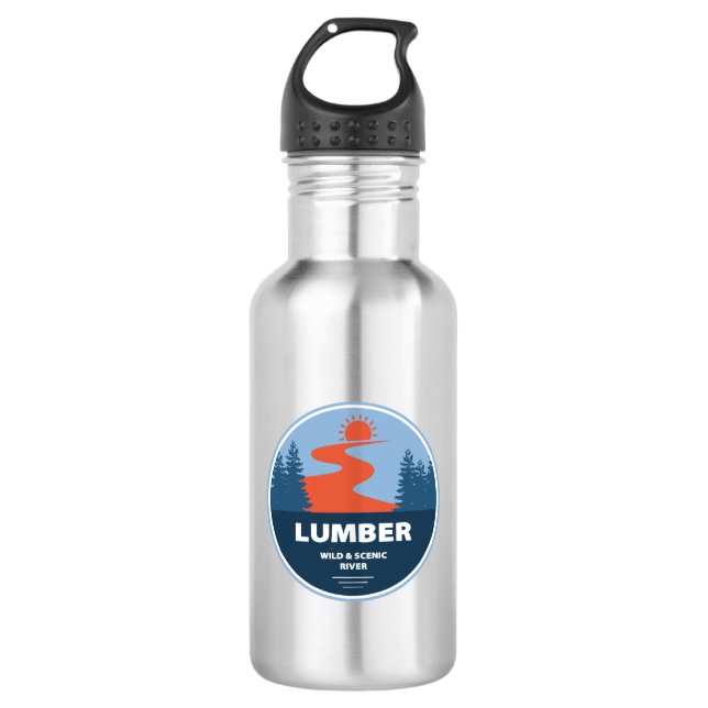 Lumber Wild And Scenic River, North Carolina 532 Ml Water Bottle (Front)
