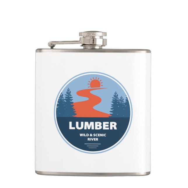 Lumber Wild And Scenic River, North Carolina Hip Flask (Front)