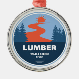 Lumber Wild And Scenic River, North Carolina Metal Tree Decoration