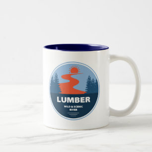Lumber Wild And Scenic River, North Carolina Two-Tone Coffee Mug