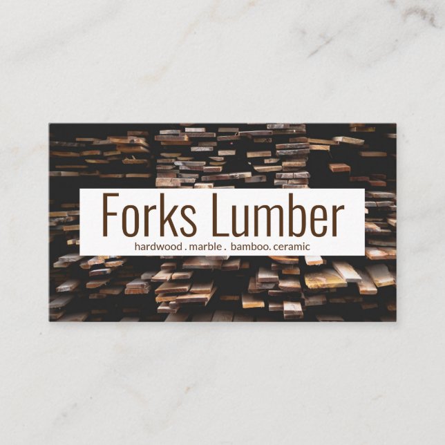 Lumber Wood Company Business Card (Front)