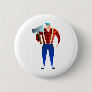 Lumberjack 6 Cm Round Badge