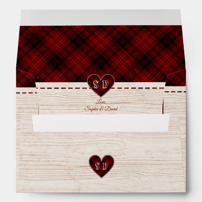 LumberJack and Jill Wedding Couple Shower Envelope (Back (Bottom))