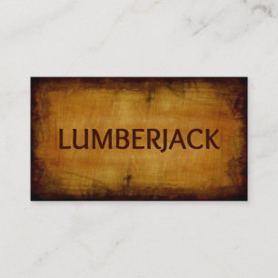 Lumberjack Antique Wood Business Card