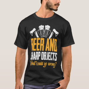 Lumberjack Axe Beer Arborist Forest Tree Forest T-Shirt