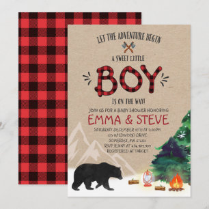 Lumberjack Baby Shower Invitation Lumberjack Party