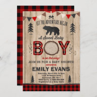 Lumberjack Baby Shower Invitation Lumberjack Party