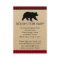Lumberjack Bear Bring A Book Baby Shower Cards