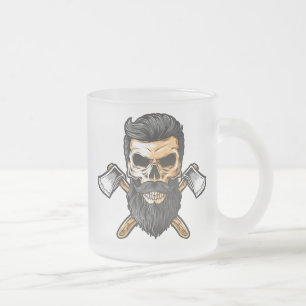 Lumberjack Bearded Skull Crossed Axes Mug