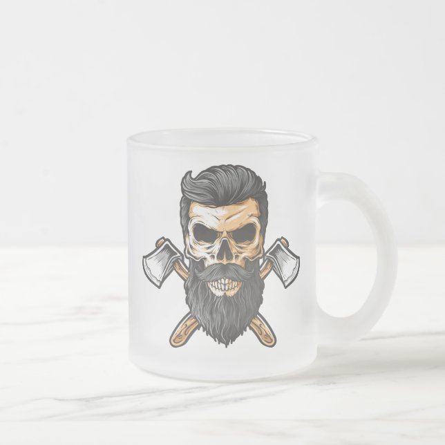 Lumberjack Bearded Skull Crossed Axes Mug (Right)