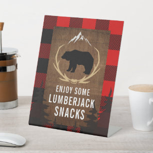 Lumberjack Birthday Food Sign