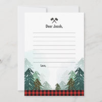 Lumberjack Birthday Guestbook Cards Time Capsule