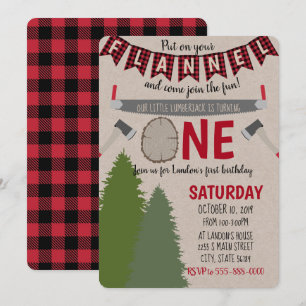 Lumberjack Birthday Invitation