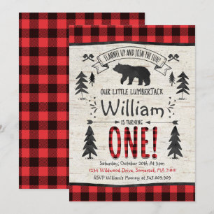 Lumberjack Birthday Invitation Lumberjack Party