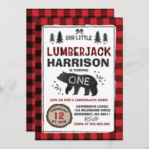 Lumberjack Birthday Invitation Lumberjack Party