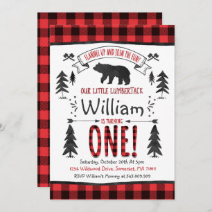 Lumberjack Birthday Invitation Lumberjack Party
