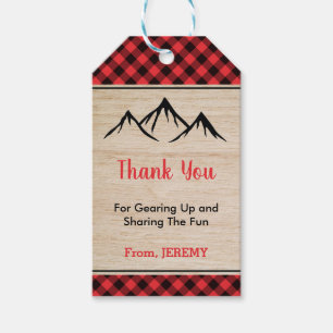Lumberjack Birthday Party Favour Thank You Gift Ta Tags