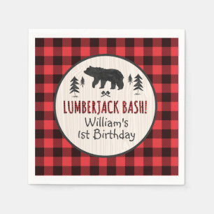 Lumberjack Birthday Party Napkin Lumberjack Party