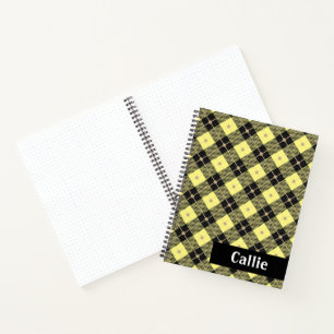 Lumberjack Black & Yellow Plaid Bullet Journal