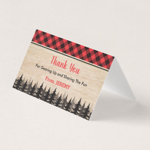 Lumberjack Boy Birthday Party Favour Bag Tag