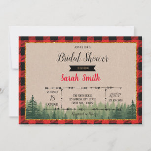 Lumberjack bridal shower invitation