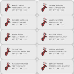 Lumberjack Buck head Guest Address Labels