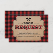Lumberjack Buffalo Plaid Baby Shower Book Request