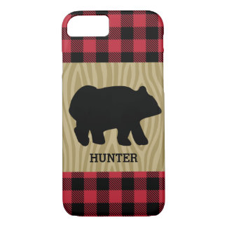 Lumberjack Buffalo Plaid Black Bear Rustic iPhone 8/7 Case