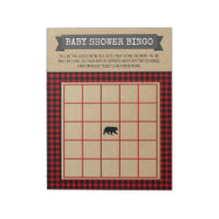 Lumberjack Buffalo Plaid Woodland Baby Bingo Game