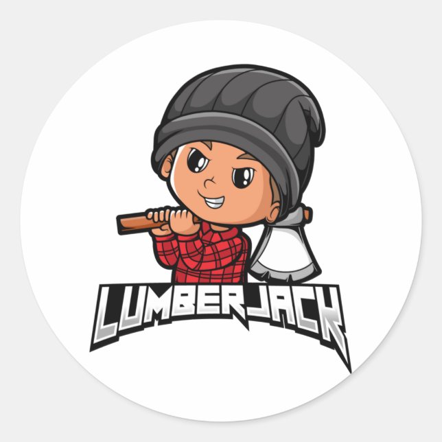 Lumberjack Classic Round Sticker (Front)