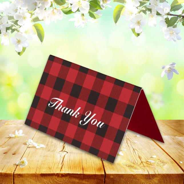 Lumberjack Country Christmas Red buffalo plaid Business Card (Lumberjack Country Christmas Red buffalo plaid Business Card)
