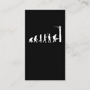 Lumberjack Evolution Chainsaw Logger Woodworker Business Card
