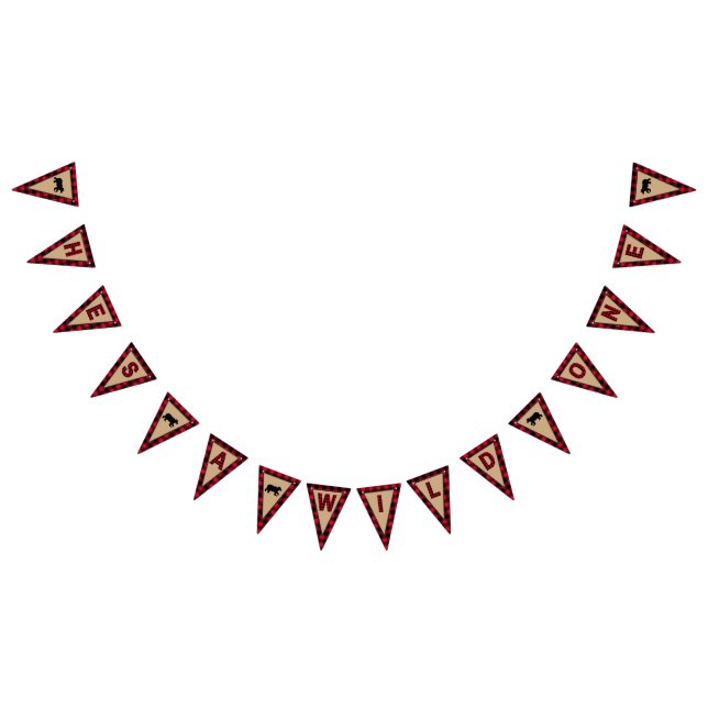 Lumberjack First Birthday, Wild One Bunting (All)