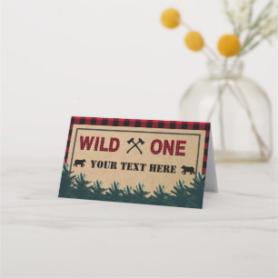 Lumberjack First Birthday, Wild One Place Card
