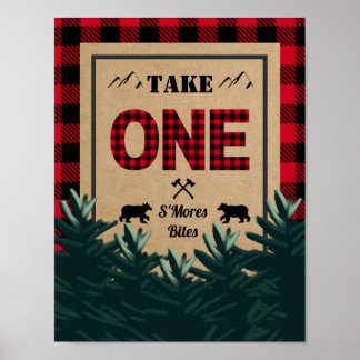 Lumberjack First Birthday, Wild One Take One Sign