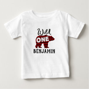 Lumberjack Flannel Bear T-Shirt Wild One