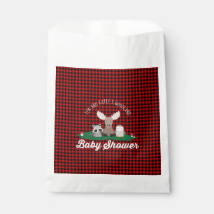 Lumberjack Flannel Red Buffulo Plaid Baby Shower Favour Bags