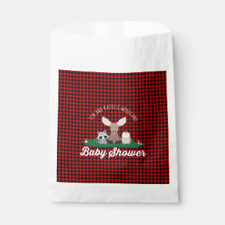 Lumberjack Flannel Red Buffulo Plaid Baby Shower Favour Bags