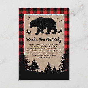Lumberjack Forest Bear Books for Baby Enclosure Card