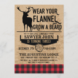 Lumberjack Invitation - Birthday Invitation