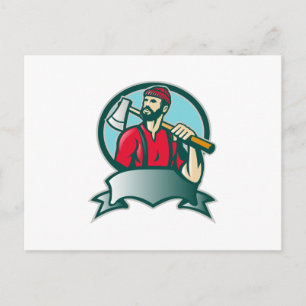 Lumberjack Logger Forester Woodcutter Postcard