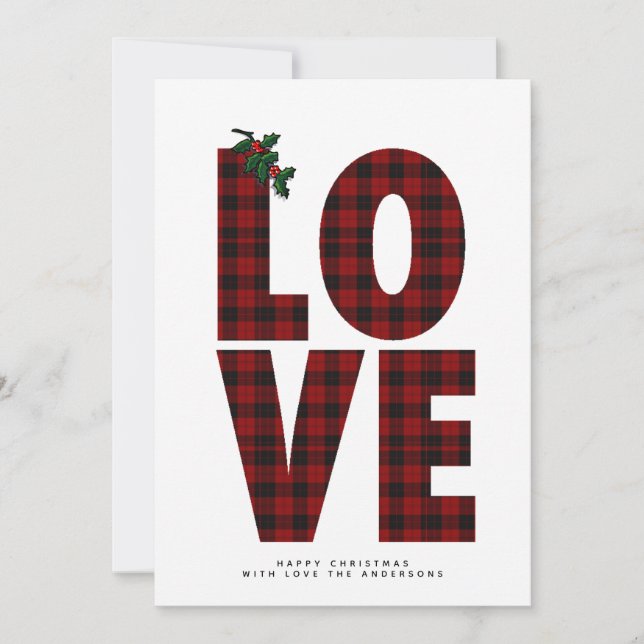 Lumberjack LOVE Modern Personalised Card (Front)