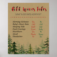 Lumberjack Old Wives Tales Gender Reveal Board